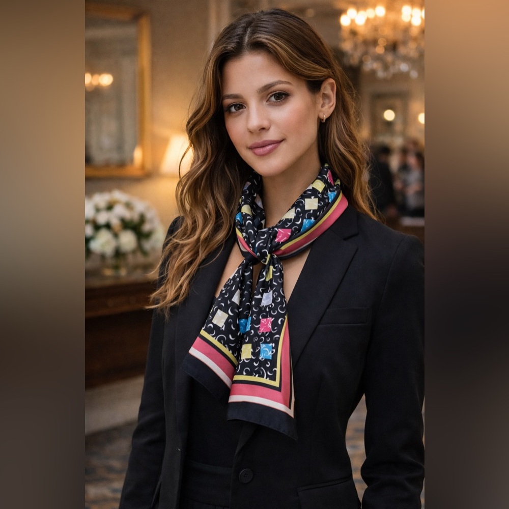 Joseph Ribkoff Multi-Color Limited Edition Collection 221 Square Scarf NWT